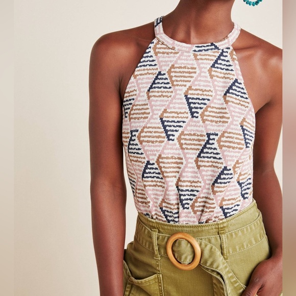 Anthropologie Tops - Anthropologie Lindsay Structured Halter Top Medium